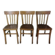 3 old wooden bistro chairs from the 50s