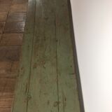 Grey lase wooden bench with inscriptions