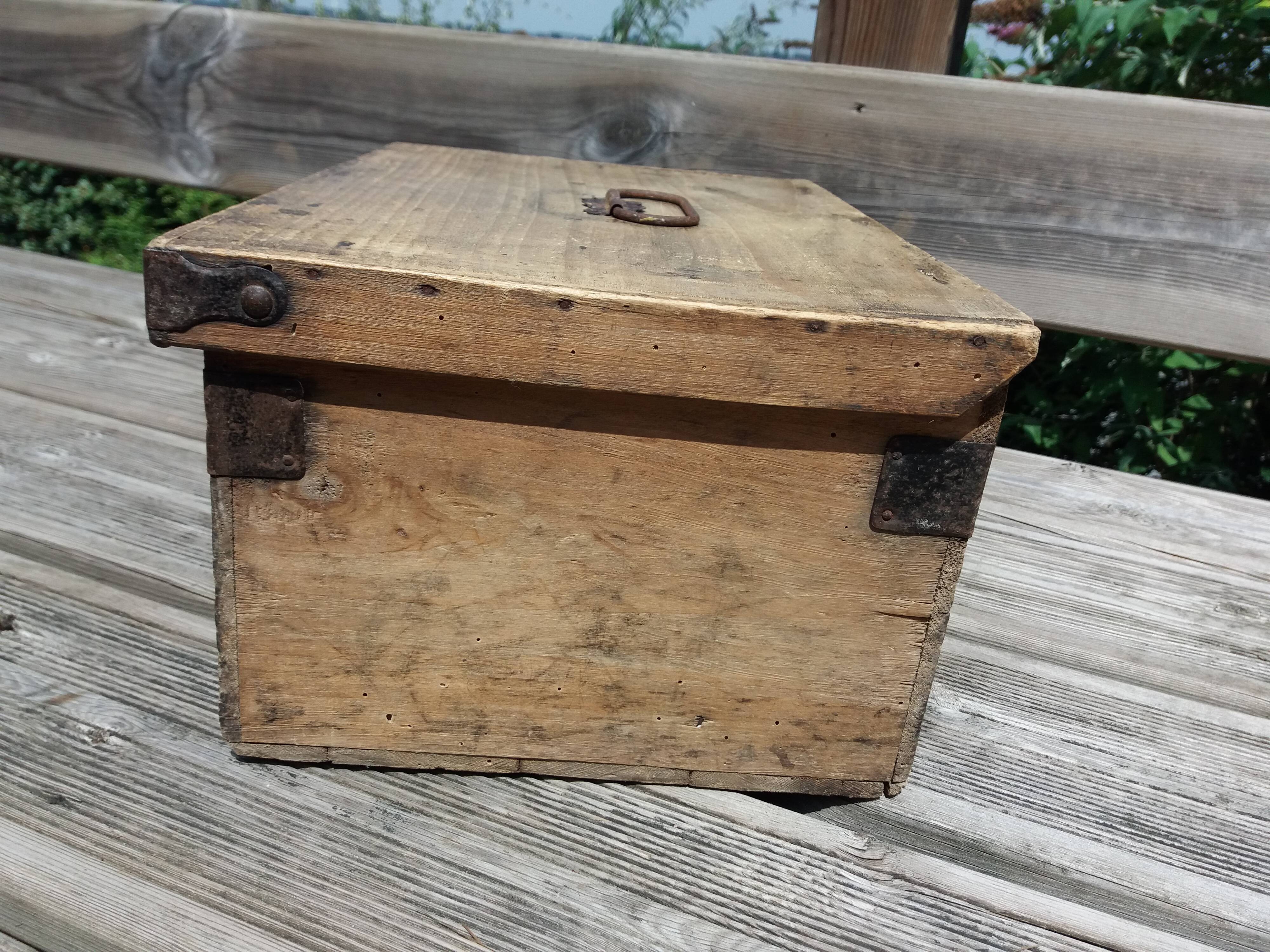 Old wooden box chest