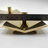 3 “Profile” candlesticks no. 70 in brass • Design Pierre Forssel for Skultuna Éditions • 1960
