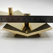 3 “Profile” candlesticks no. 70 in brass • Design Pierre Forssel for Skultuna Éditions • 1960