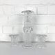 Glass candlesticks, Göran Wärff for Kosta Boda, Sweden, 1970s, set of 3