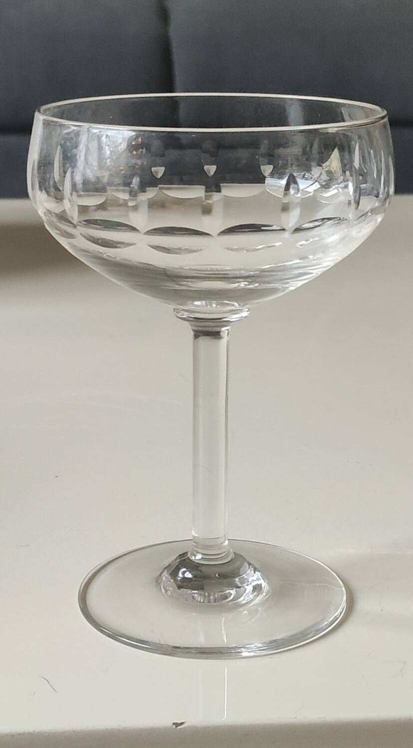 Lot of 4 x Champagne Coupes / Doyen Glassware. Art Deco 1930s.