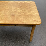 60's vintage rattan table