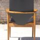 Vintage Scandinavian teak & skaï armchair, Denmark circa 1950