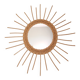 Miroir soleil rond en rotin osier