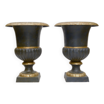 Pair of Painted Medici Vases