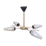 Chandelier 60s - tulips - 4 lights