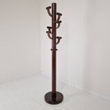 Italian Teak Wooden Coat Rack, 1980s