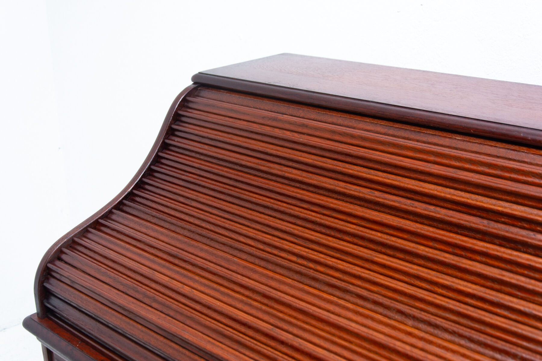 Antique roller blind writing desk 1930s, United Kingdom