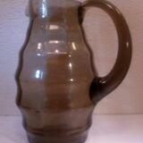 Blown glass pitcher, smoked "Art-déco"