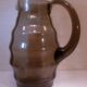 Blown glass pitcher, smoked "Art-déco"