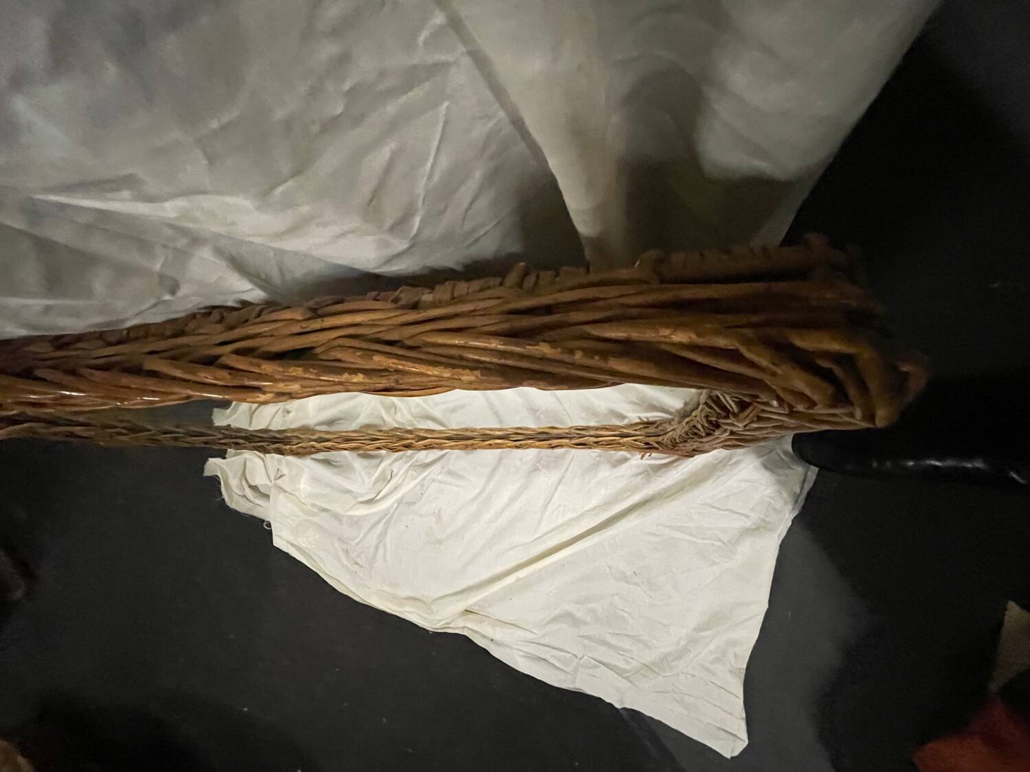 Vintage wicker mirror 1950