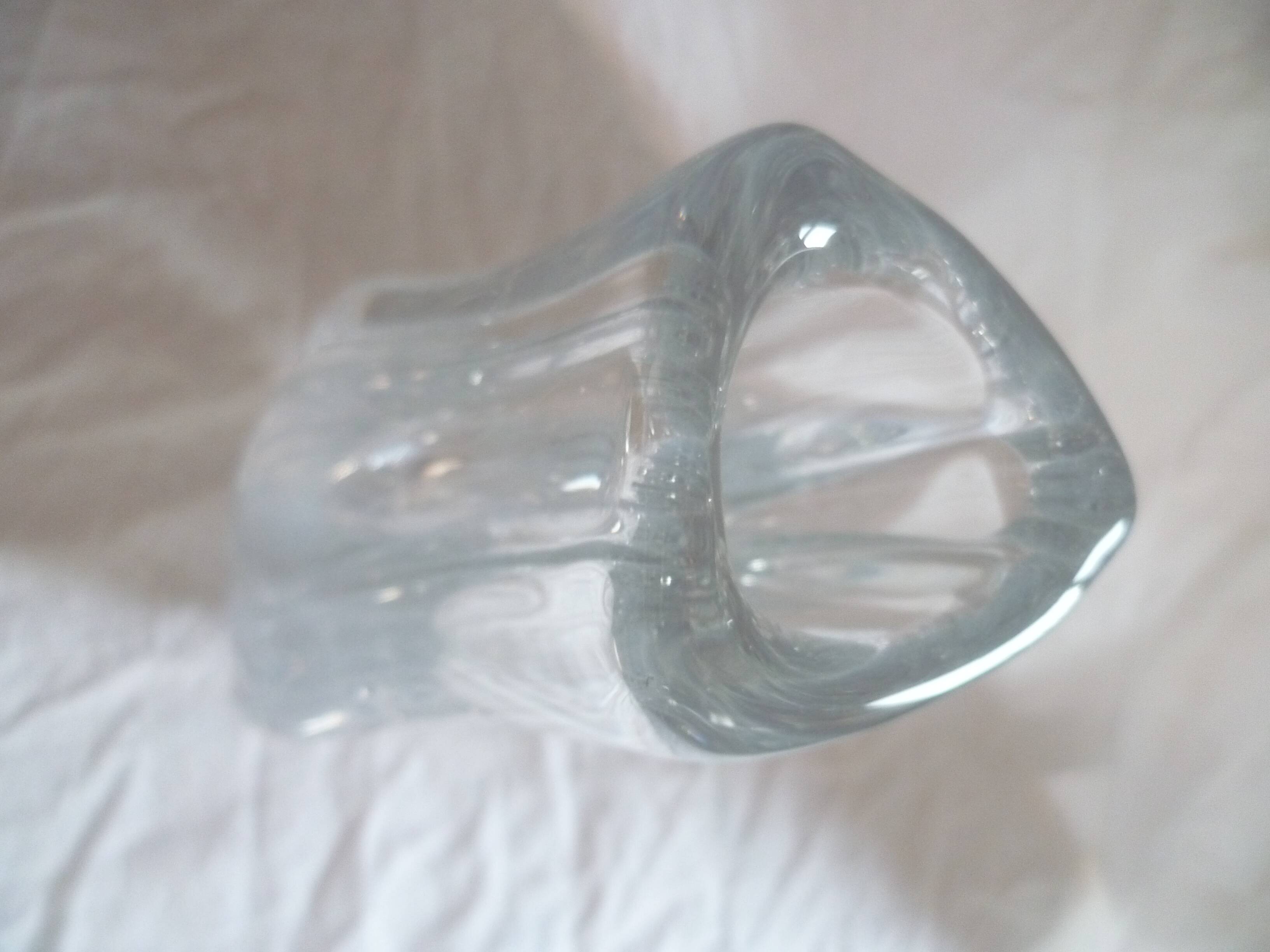 Vase design trilobe cristal de st louis france 3.2kg