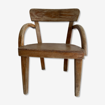 Chaise en bois enfant de 1960