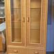 Rattan glass cabinet