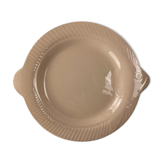 Pink fish plate Digoin Sarreguemines