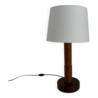 Art Deco turned wood lamp