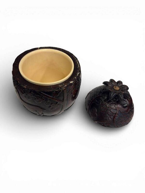 Seau à glace ancien Noix de Coco decors ananas et animaux