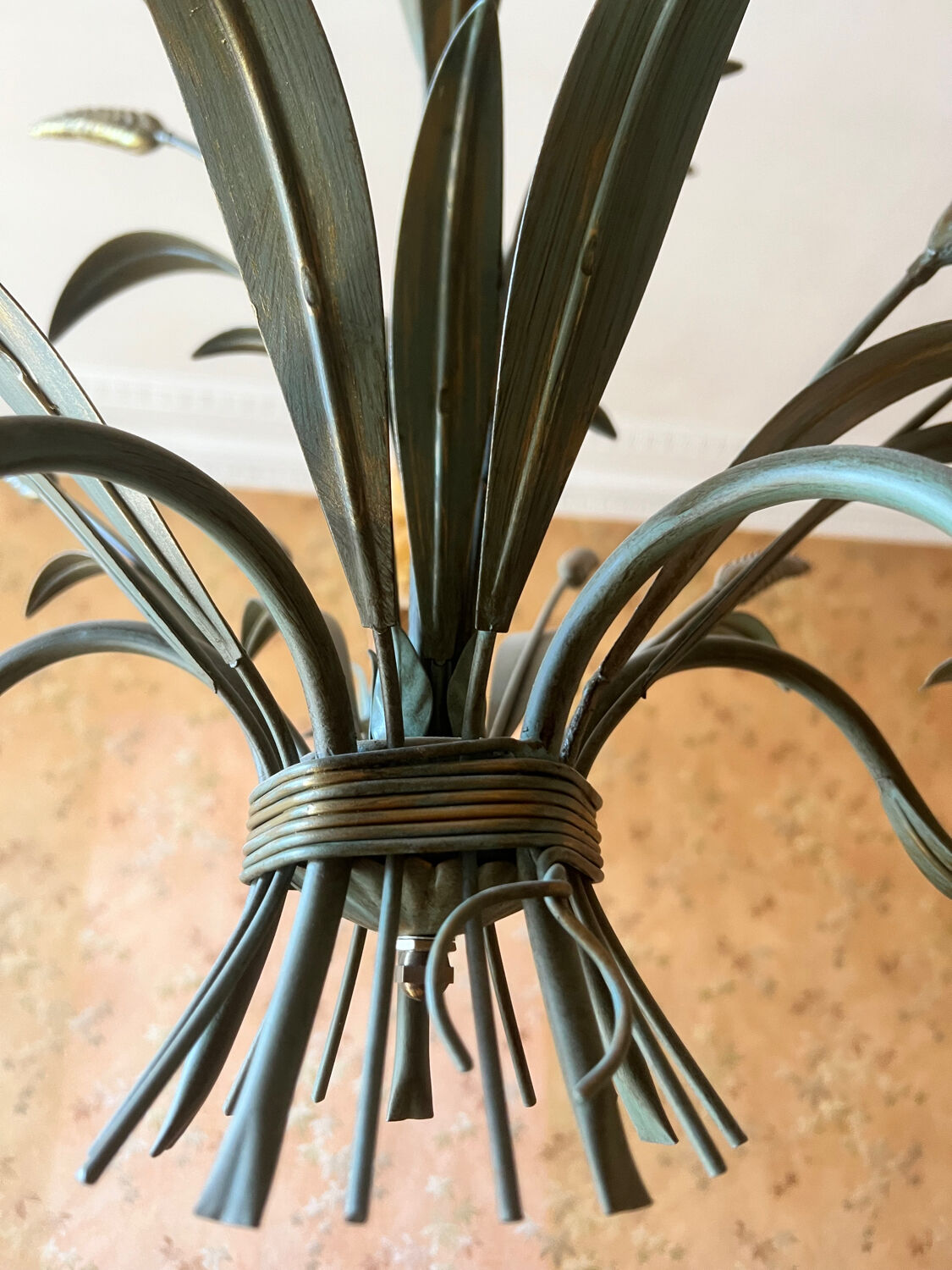 Vintage ear of wheat chandelier