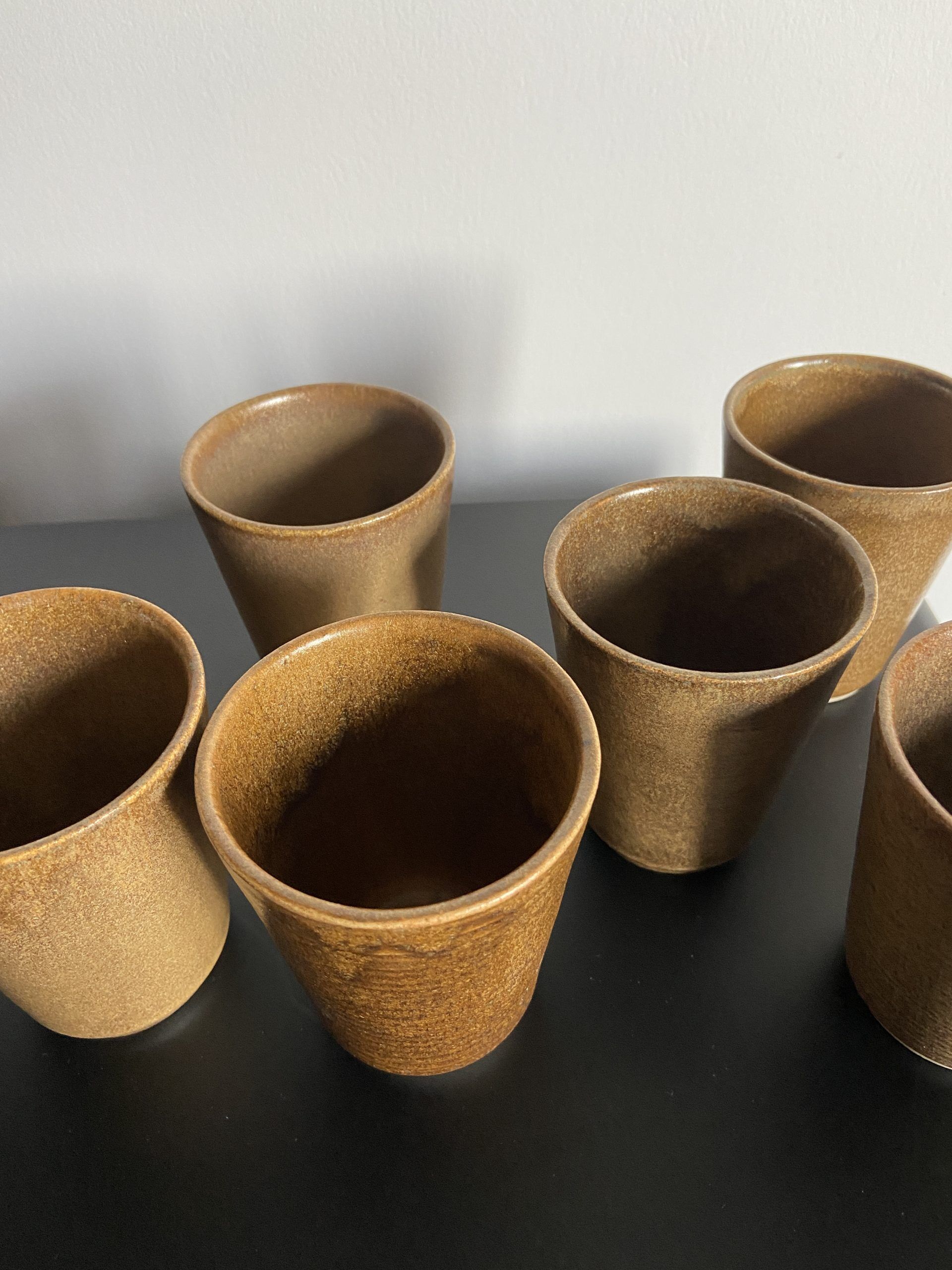 Set de 6 timbales en grès digoin