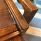 Teak service trolley with nesting table, mid-century modernism.