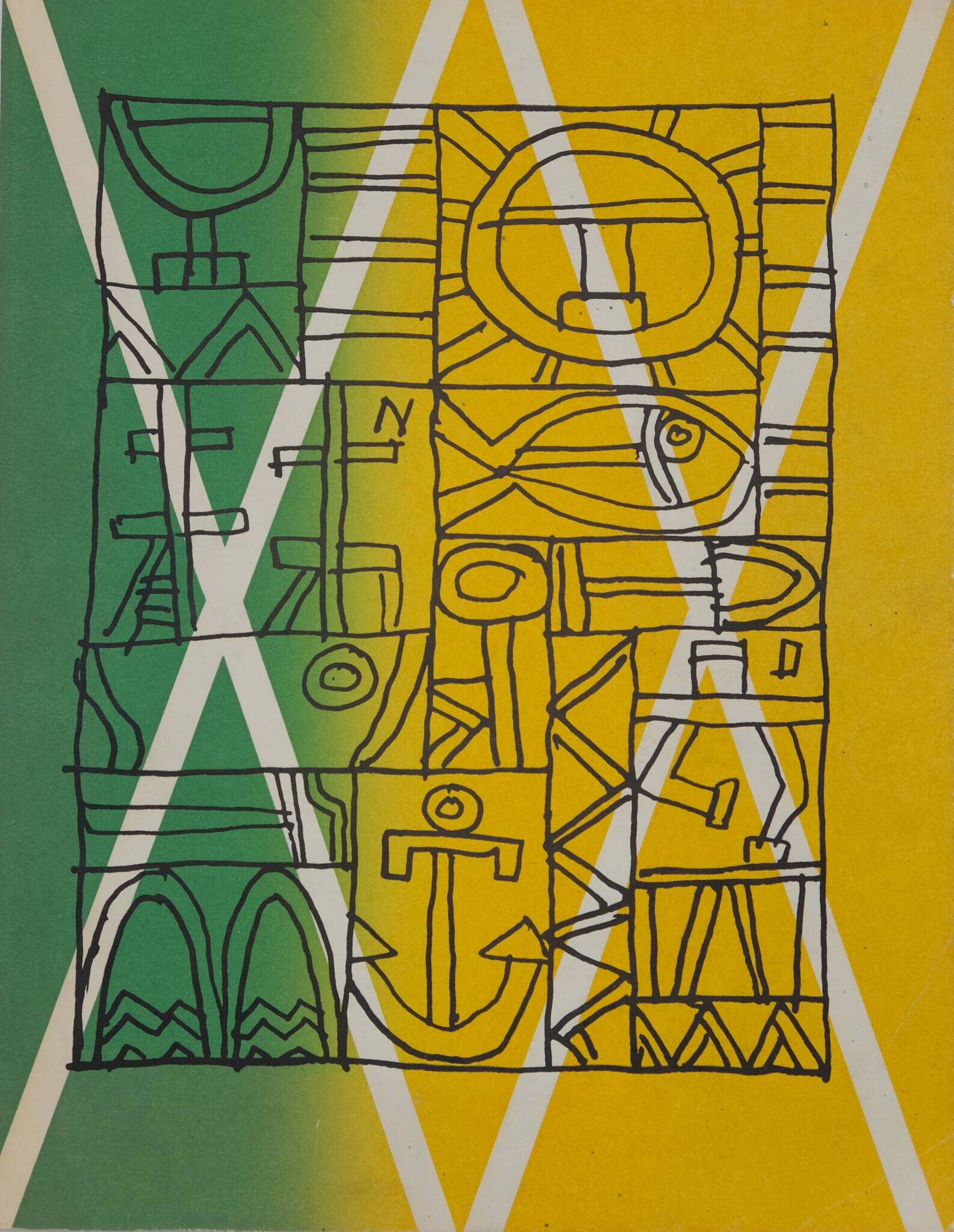 Joaquín torres garcia: the hold of the boat - original lithograph