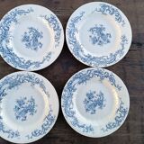 Assiettes en faïence terre de fer Gien modèle Baroque