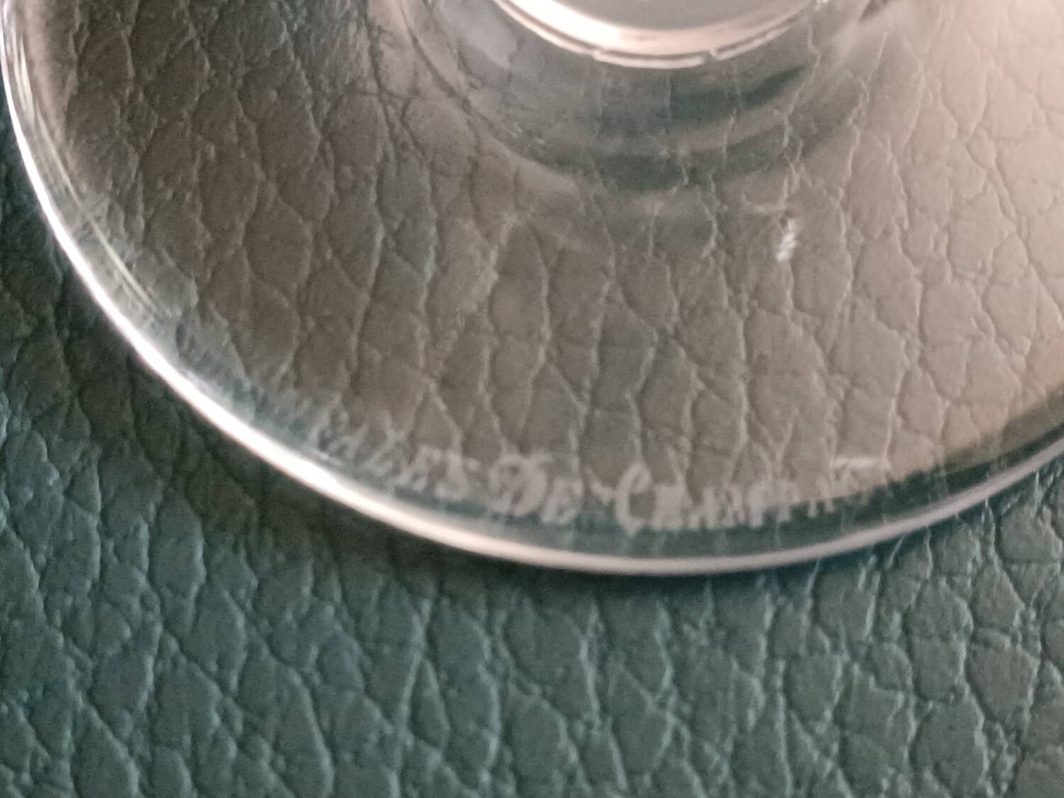 2 verres à eau en cristal de Royales de Champagne - Vénus et Bacchus