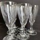 Champagne flutes in cut crystal