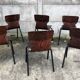 Lot de 6 chaises vintage Eromes E5