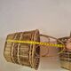 set of 2 vintage hanging rattan baskets