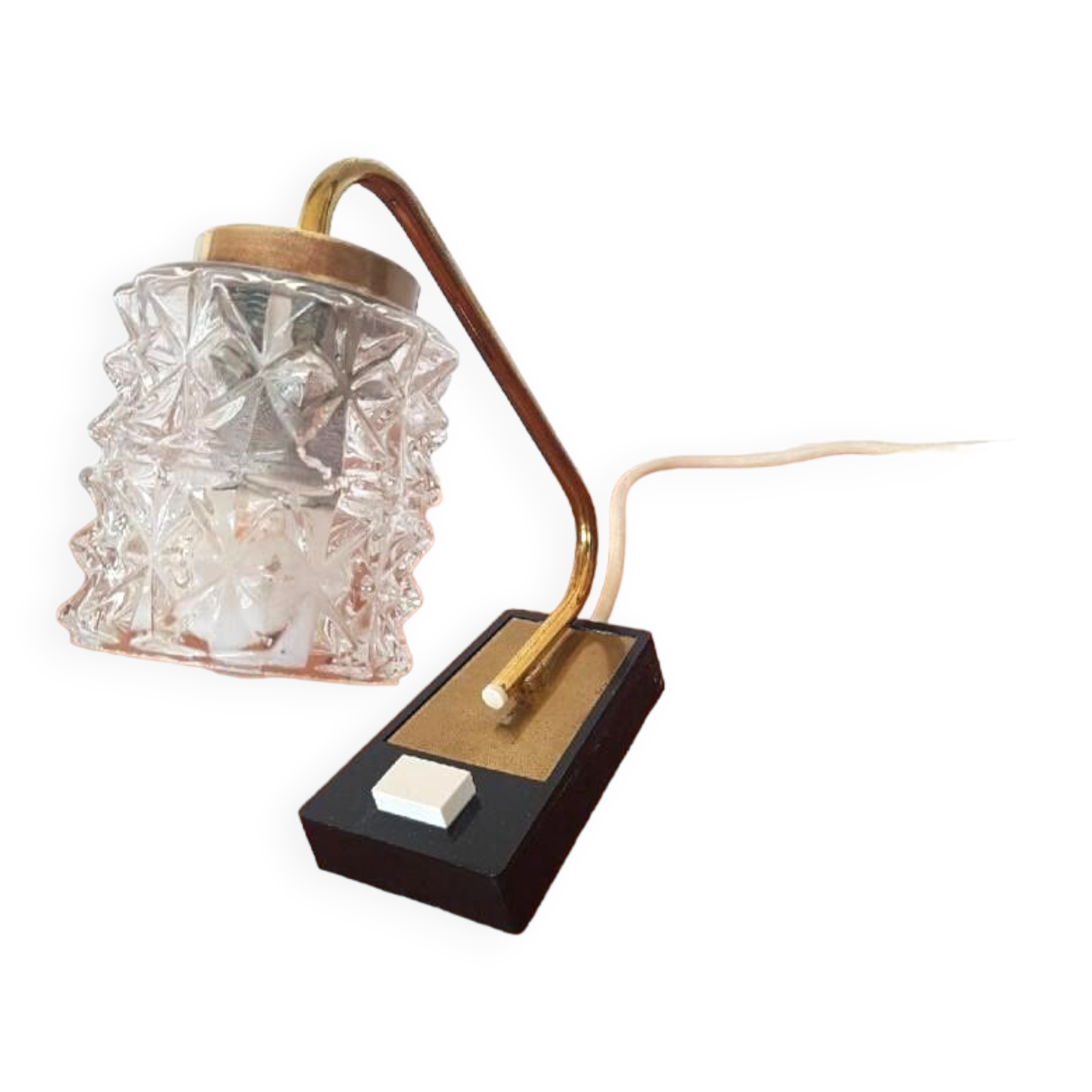 Glass and bakelite lamp from the 70s