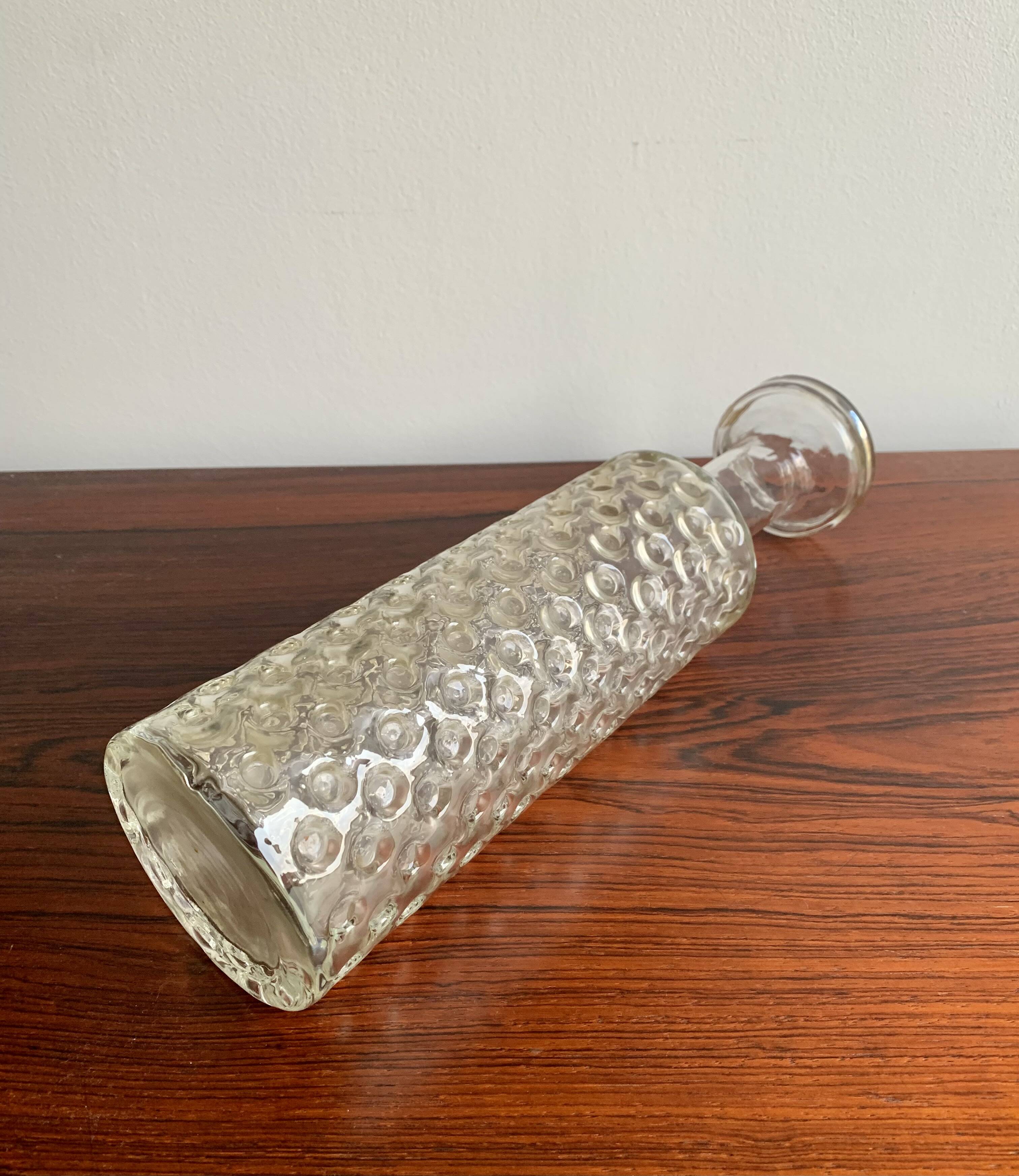 Vintage Textured Glass Vase, 1960s–1970s