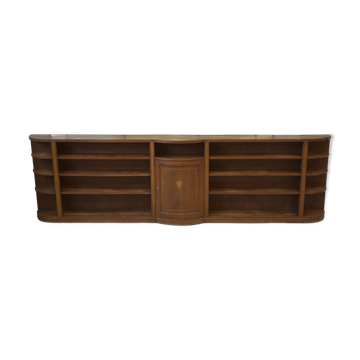 Mahogany bookshelf from English work around 1900 – documented historical provenance from the Montgolfier family.
