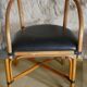 Chaises rotin assise simili cuir