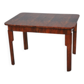 Art Deco Extendable Dining Table in Beech, Spruce and Walnut, Czech, 1930s