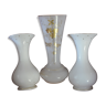 3  vases opaline signés