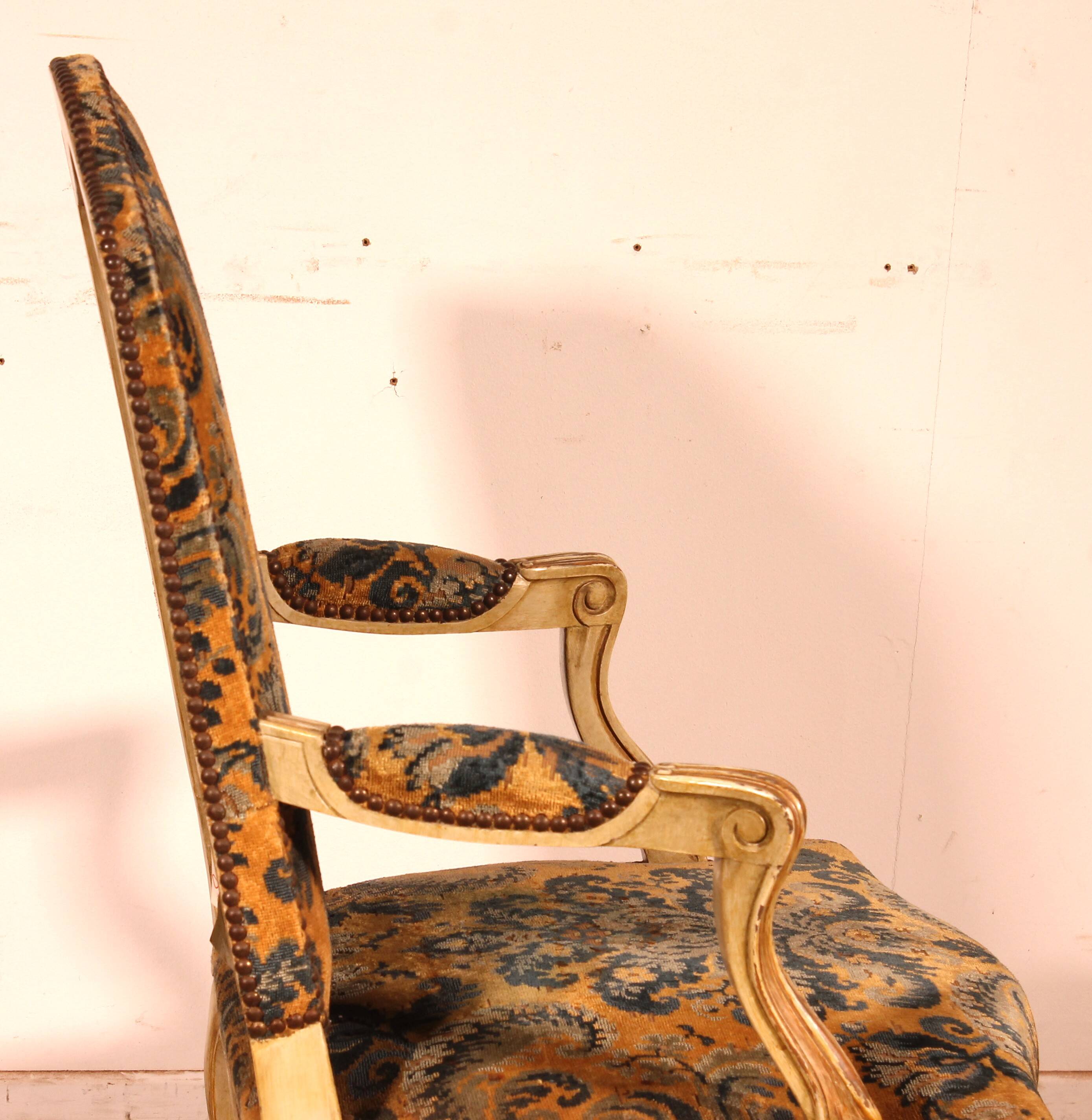 carved armchair with a Louis XV style - 19th century