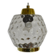Glass and Brass Pendant Lamp, 1960s, Sweden