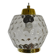 Glass and Brass Pendant Lamp, 1960s, Sweden