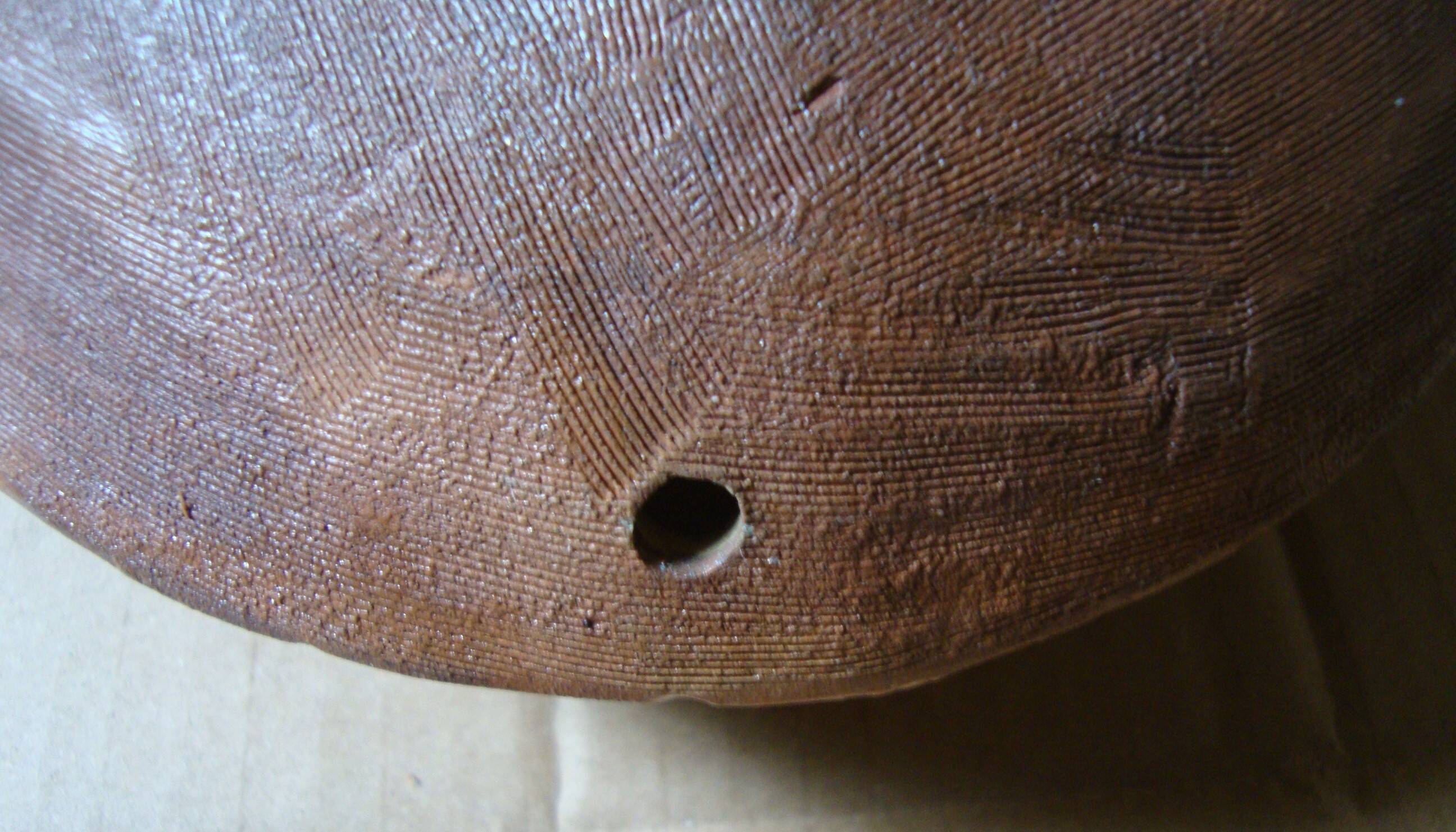 Ethnic ceramic wall lamp signed.