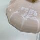 Pair of pale pink opaline pendant lights