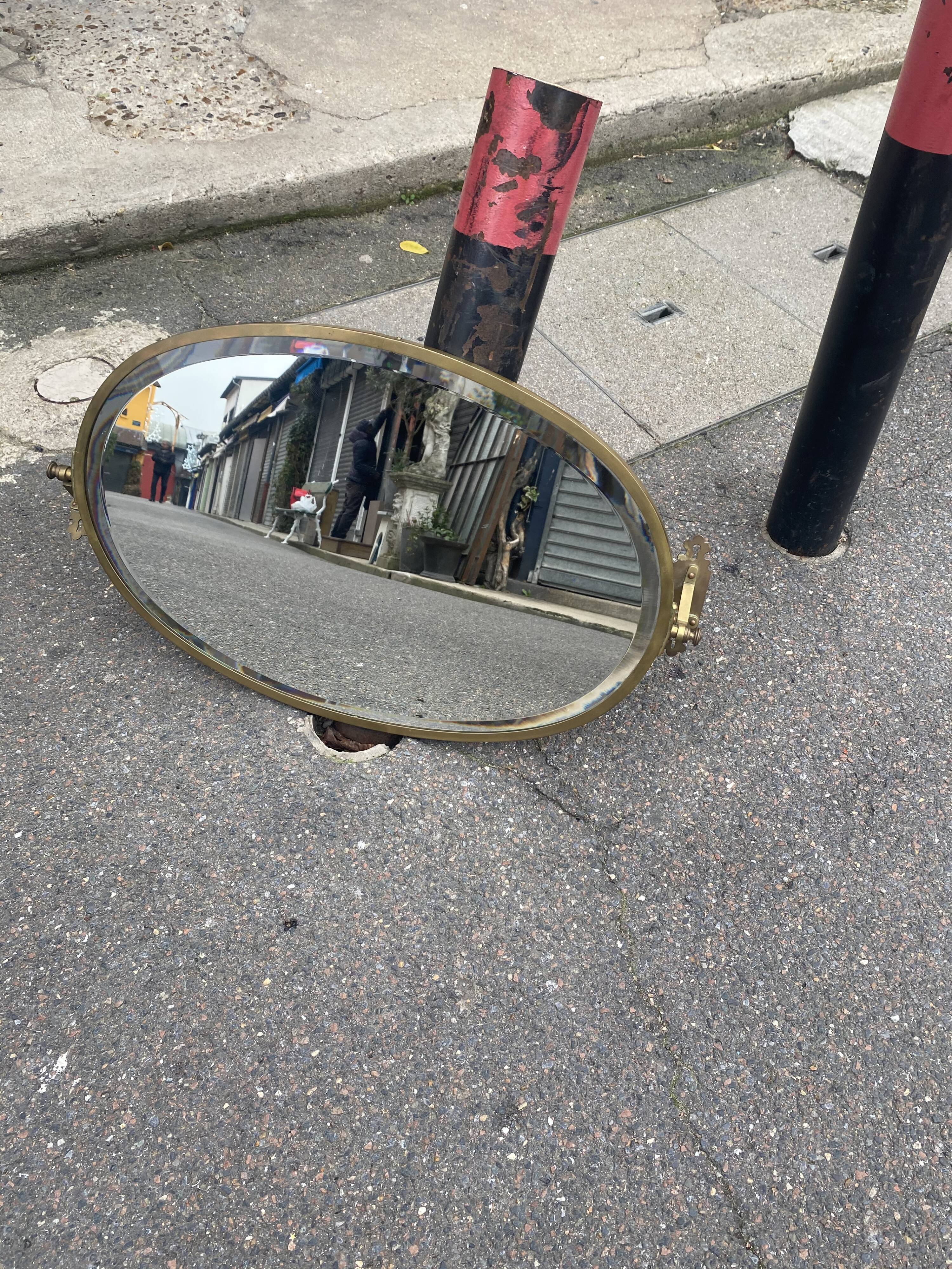 Brass mirror,