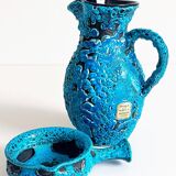 Mid-Century Blue Ceramics by Charles Cart ¨Emaux des Glaciers¨, France, 1960s