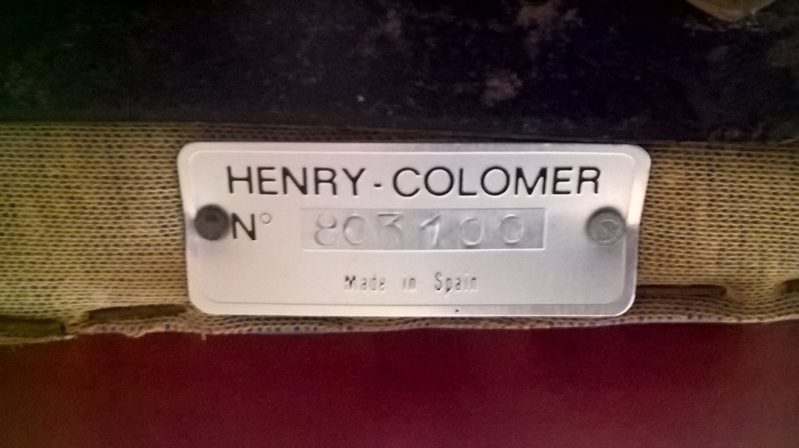 Swivel armchair stamped Henry Colomer