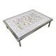Square ceramic tile coffee table by Roger Capron, flowers, 1950s.