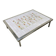 Square ceramic tile coffee table by Roger Capron, flowers, 1950s.