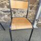 Lot de 8 chaises industrielles école  vintage collectivités mullca delagrav