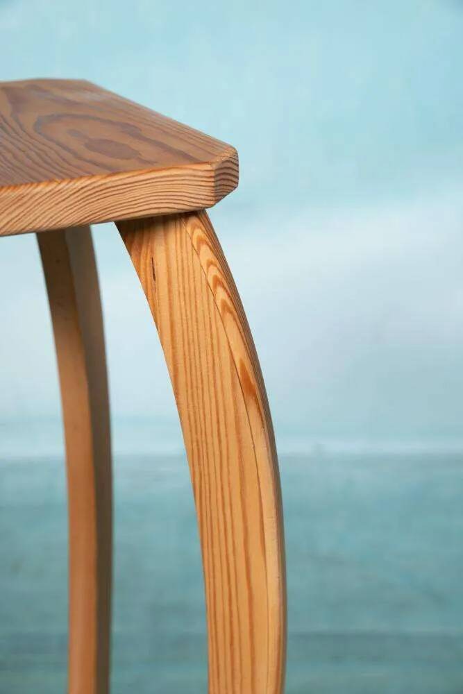 Vintage pine plant shelf, plant stand Sweden 1960